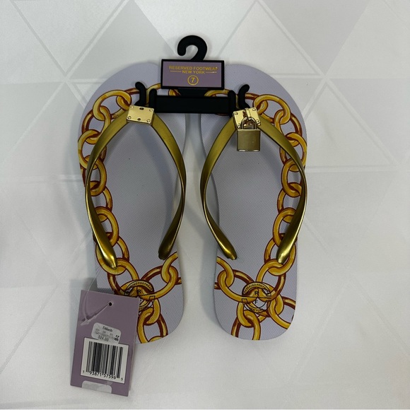 Reserved Footwear Shoes - NWT! Reserved FootWear Women's Bermuda Flip Flops Locks Size 7